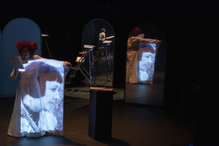 Photographies des répétitions Conférence-Spectacle